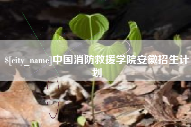 茂名中国消防救援学院安徽招生计划