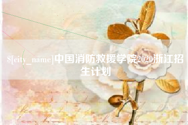 茂名中国消防救援学院2020浙江招生计划