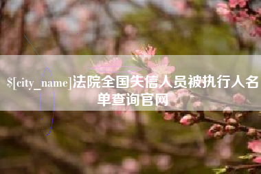茂名法院全国失信人员被执行人名单查询官网