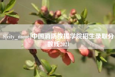 茂名中国消防救援学院招生录取分数线2021
