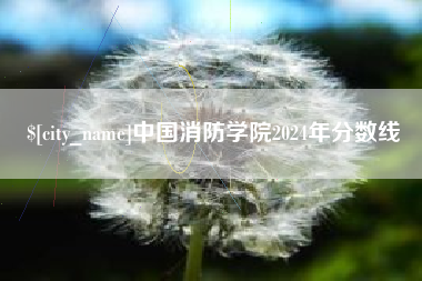 茂名中国消防学院2024年分数线