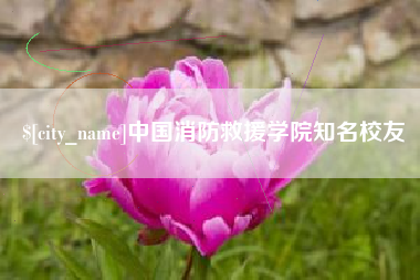 茂名中国消防救援学院知名校友