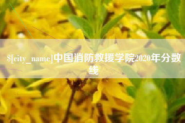 茂名中国消防救援学院2020年分数线